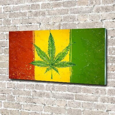 Tableau sur verre acrylique Drapeau rasta