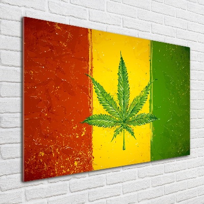 Tableau sur verre acrylique Drapeau rasta