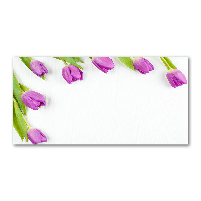 Acrylique tableau Tulipes pourpres