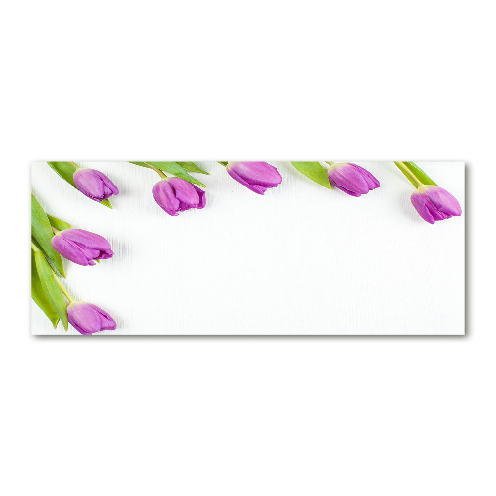 Acrylique tableau Tulipes pourpres