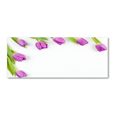 Acrylique tableau Tulipes pourpres