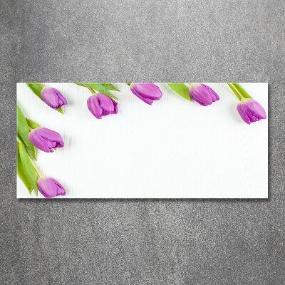 Acrylique tableau Tulipes pourpres