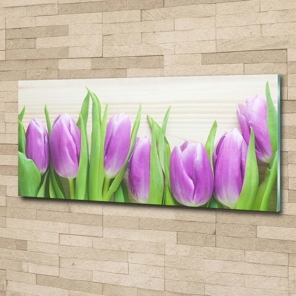 Tableau en acrylique Tulipes pourpres