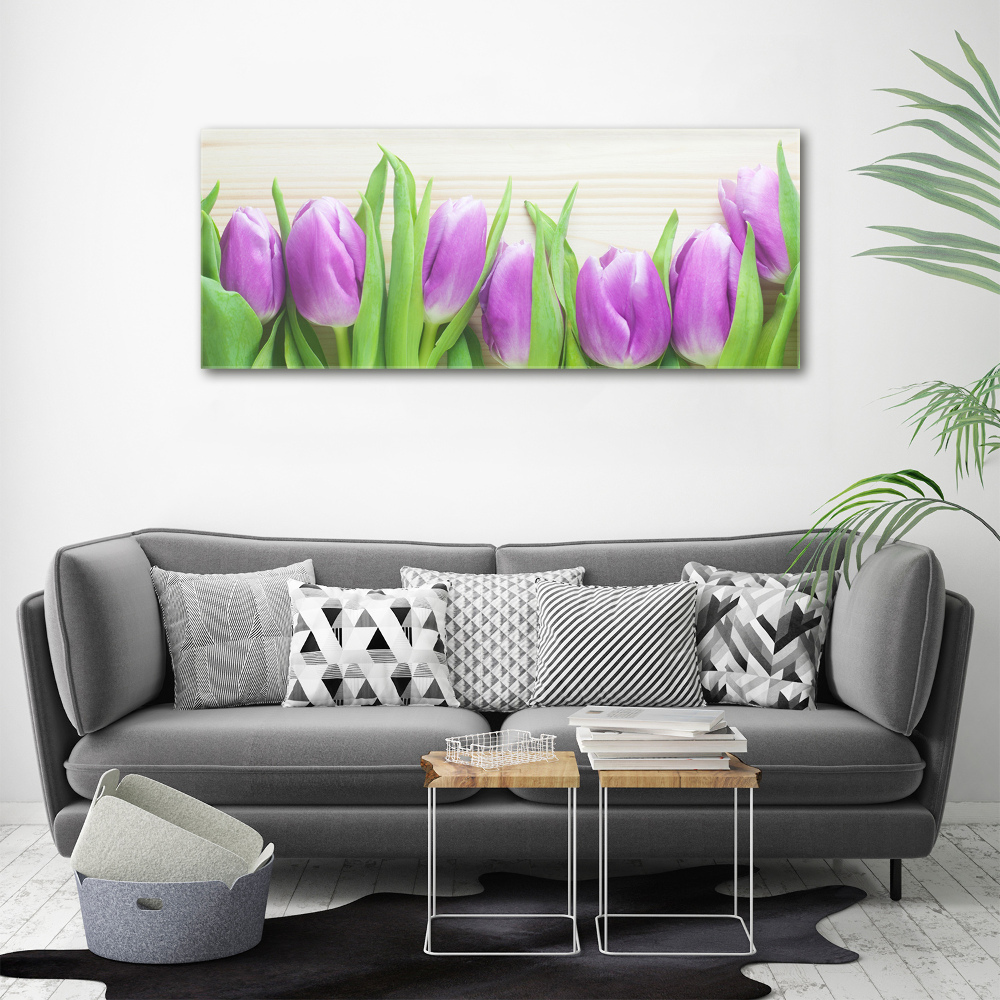 Tableau en acrylique Tulipes pourpres