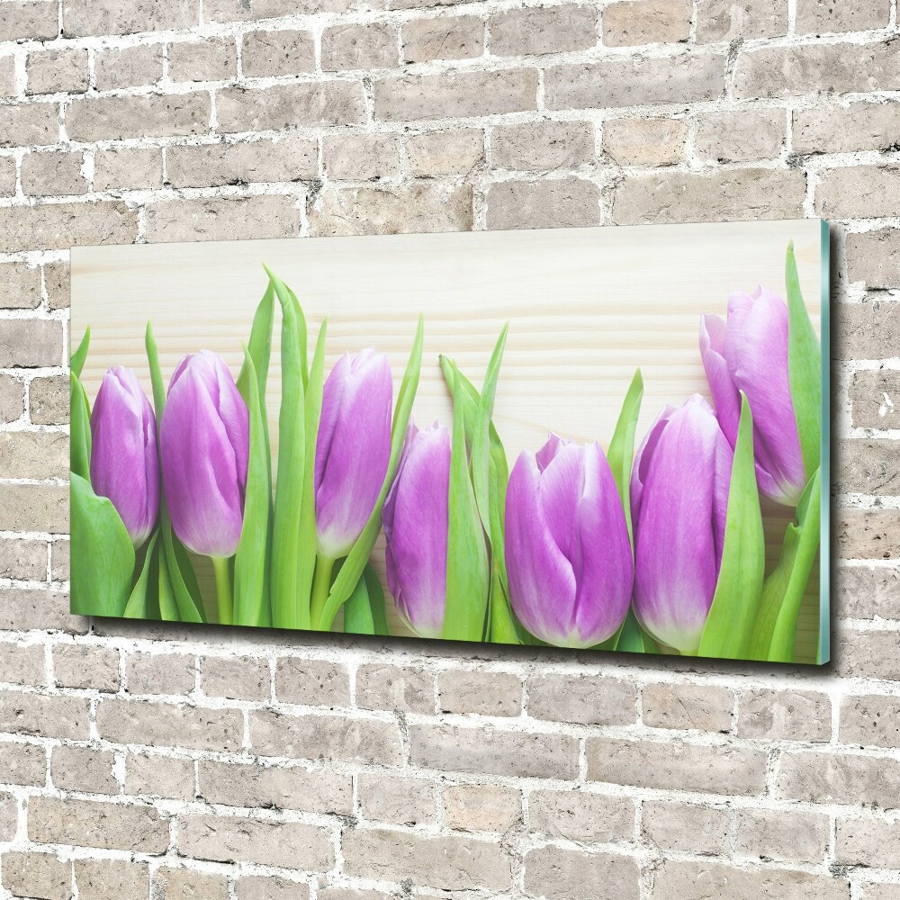 Tableau en acrylique Tulipes pourpres