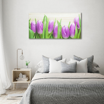 Tableau en acrylique Tulipes pourpres