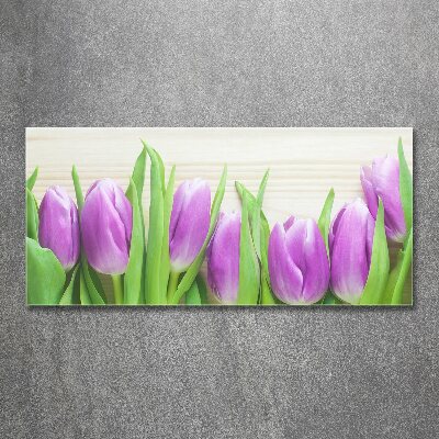 Tableau en acrylique Tulipes pourpres