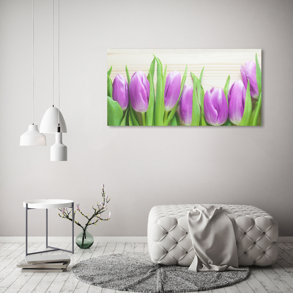 Tableau en acrylique Tulipes pourpres