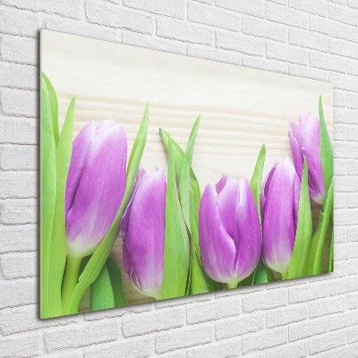 Tableau en acrylique Tulipes pourpres