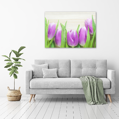 Tableau en acrylique Tulipes pourpres