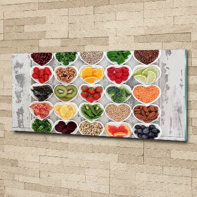 Tableau acrylique Aliments sains