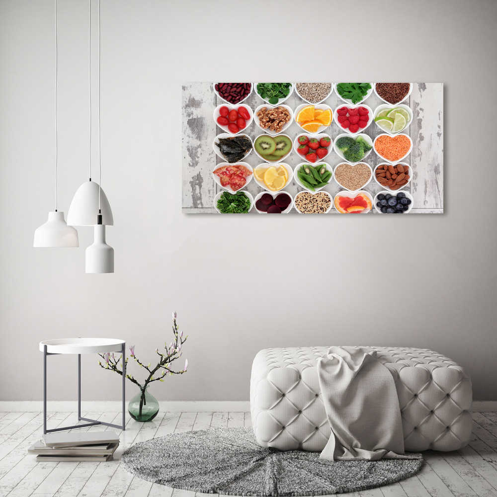 Tableau acrylique Aliments sains