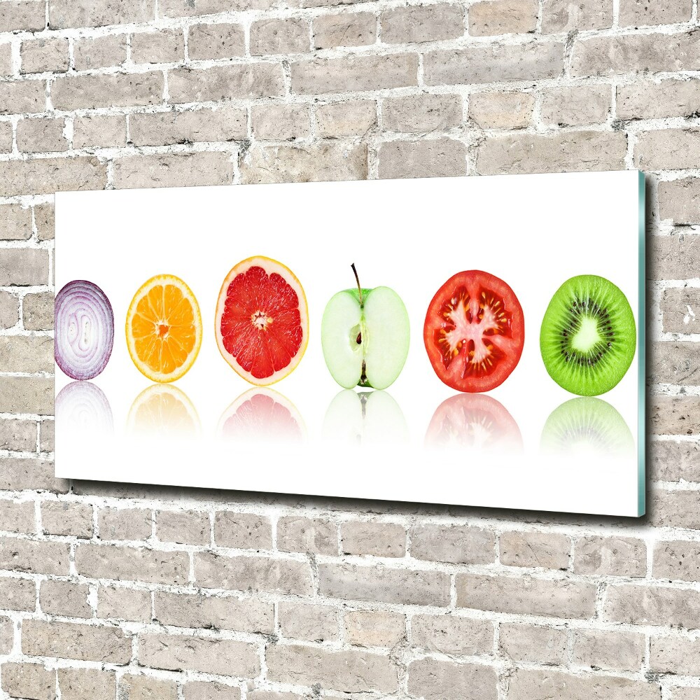 Tableau sur verre acrylique Fruits et légumes