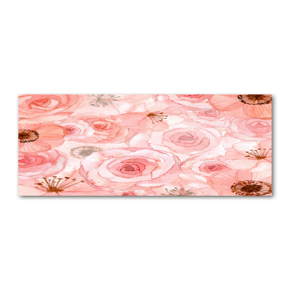 Tableau sur verre acrylique Motif floral