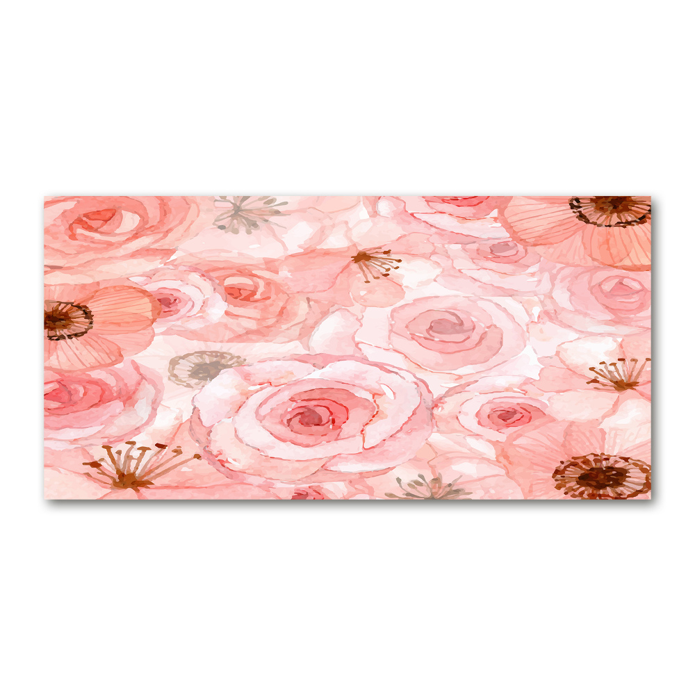 Tableau sur verre acrylique Motif floral