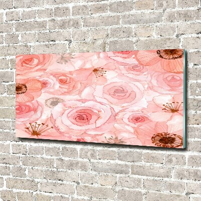 Tableau sur verre acrylique Motif floral