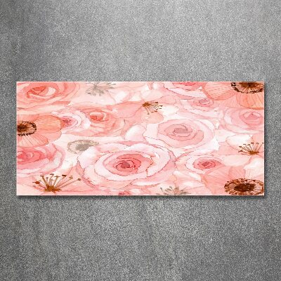 Tableau sur verre acrylique Motif floral