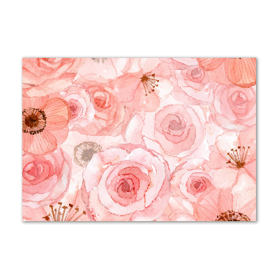 Tableau sur verre acrylique Motif floral