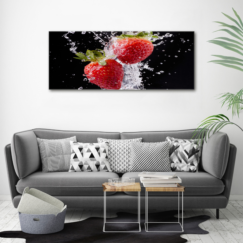 Tableau en acrylique Fraises et eau