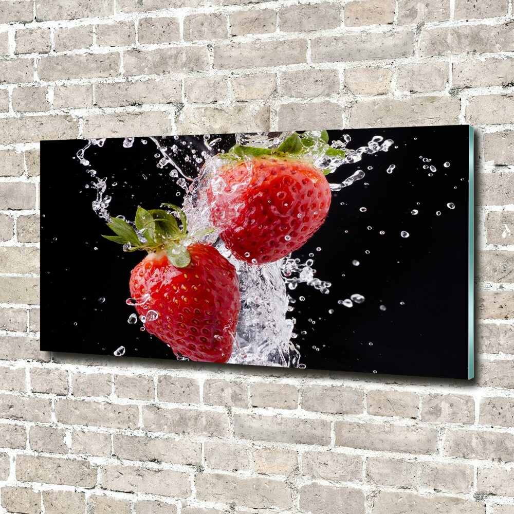 Tableau en acrylique Fraises et eau