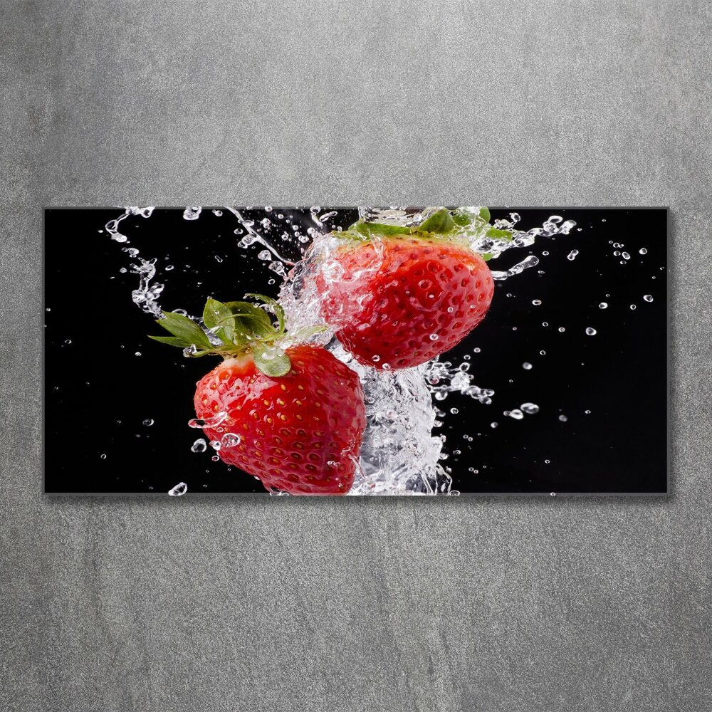 Tableau en acrylique Fraises et eau