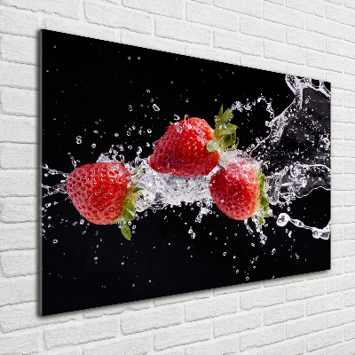 Tableau en acrylique Fraises et eau