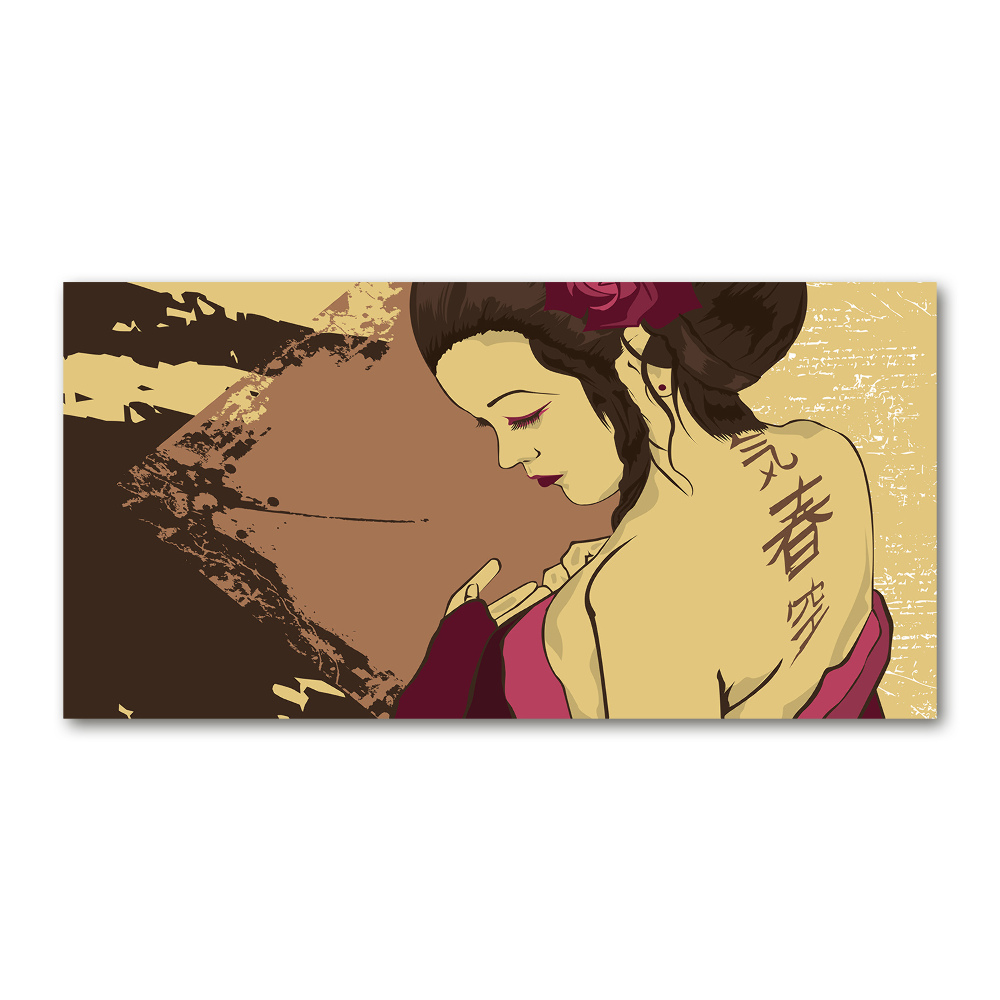 Tableau verre acrylique Geisha