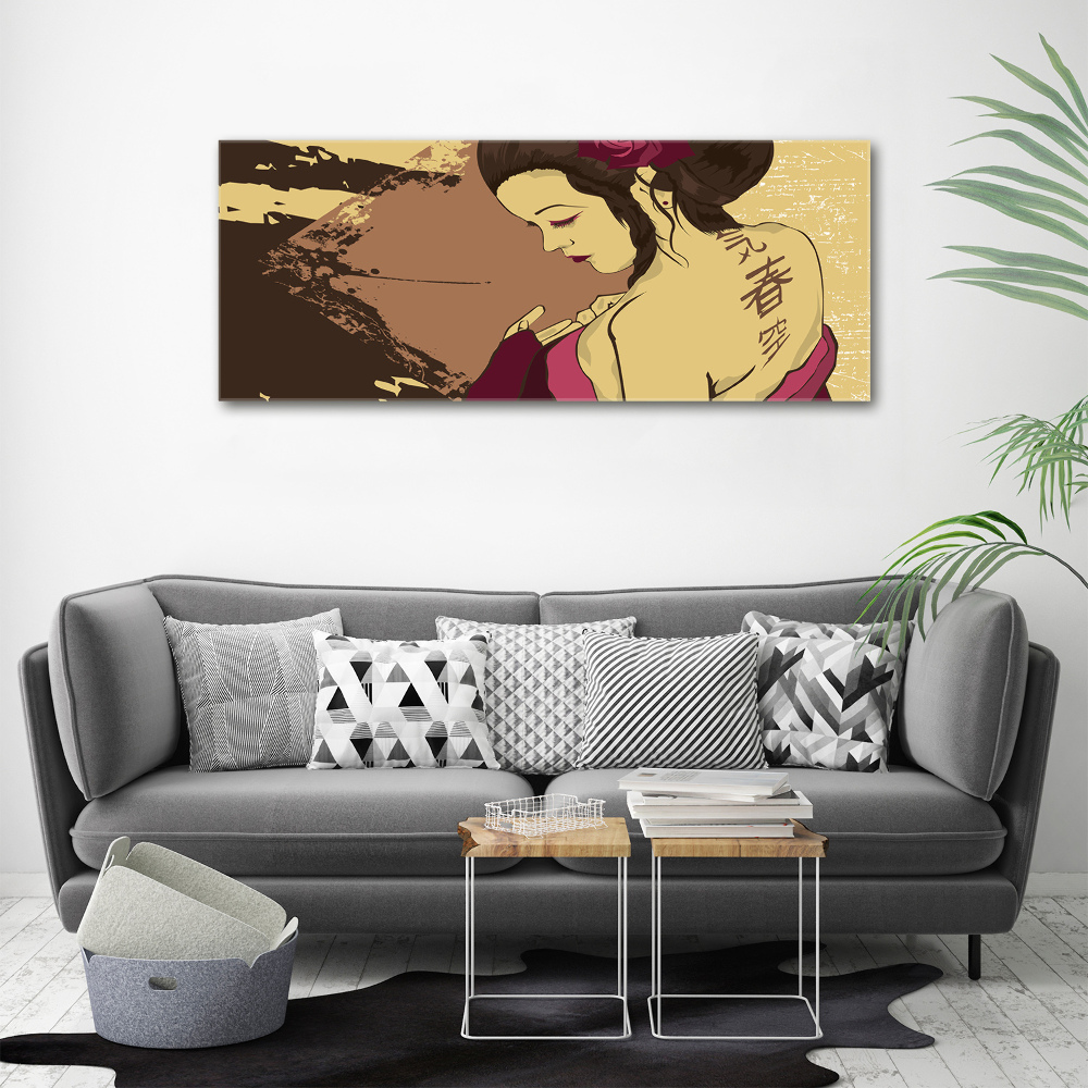 Tableau verre acrylique Geisha