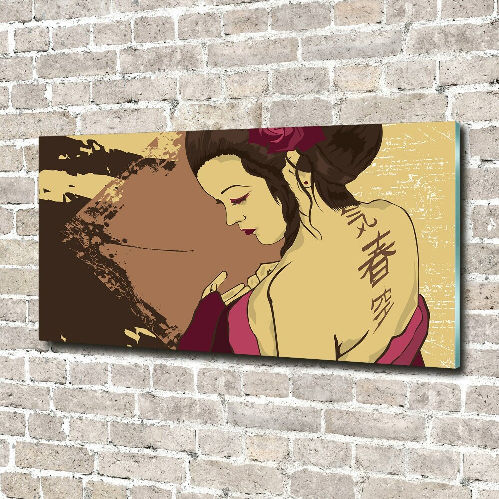 Tableau verre acrylique Geisha