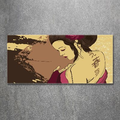 Tableau verre acrylique Geisha