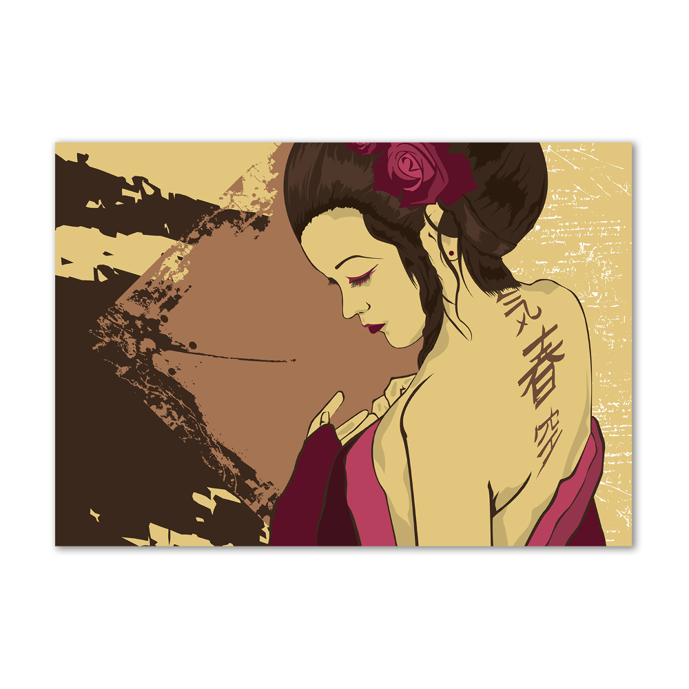 Tableau verre acrylique Geisha