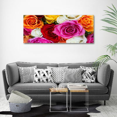 Acrylique tableau Roses colorées