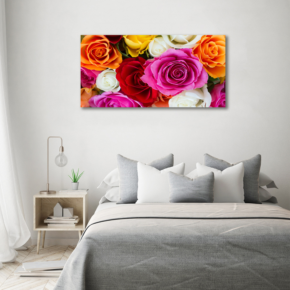 Acrylique tableau Roses colorées