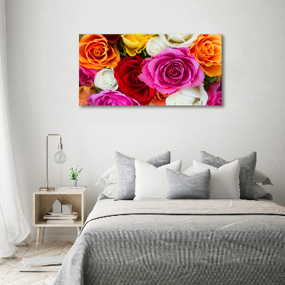 Acrylique tableau Roses colorées