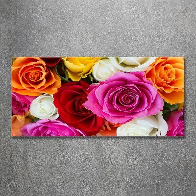 Acrylique tableau Roses colorées