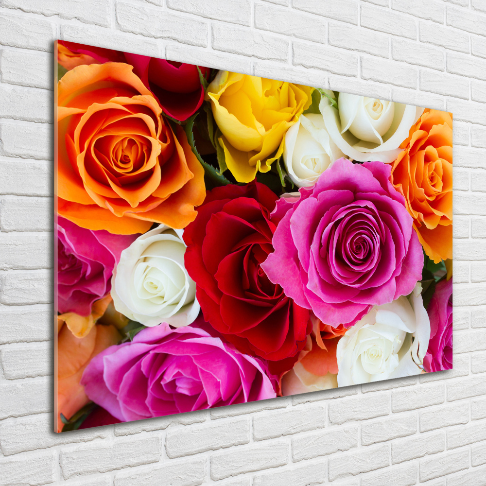 Acrylique tableau Roses colorées