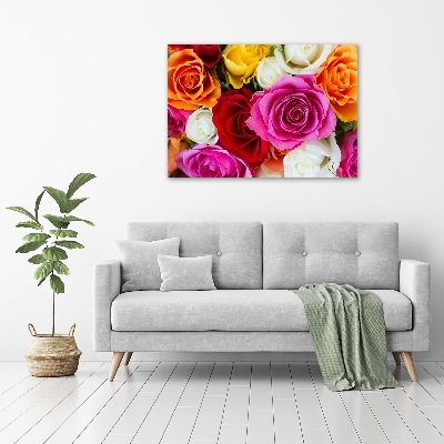 Acrylique tableau Roses colorées