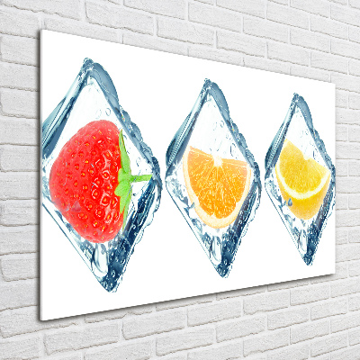 Tableau acrylique Fruits en dés