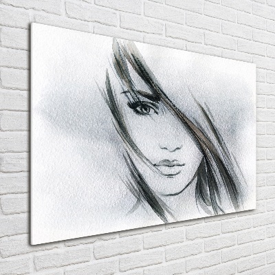 Tableau sur verre acrylique Portrait de femme