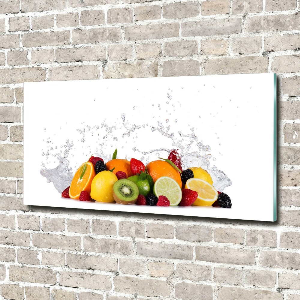 Tableau verre acrylique Fruit et eau