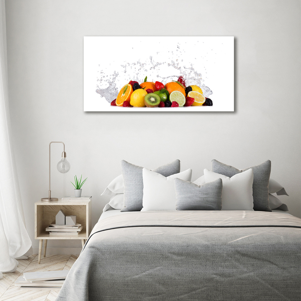 Tableau verre acrylique Fruit et eau