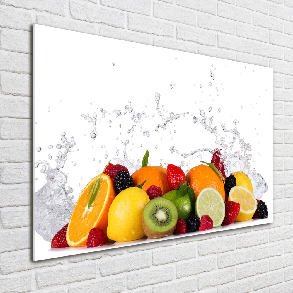 Tableau verre acrylique Fruit et eau