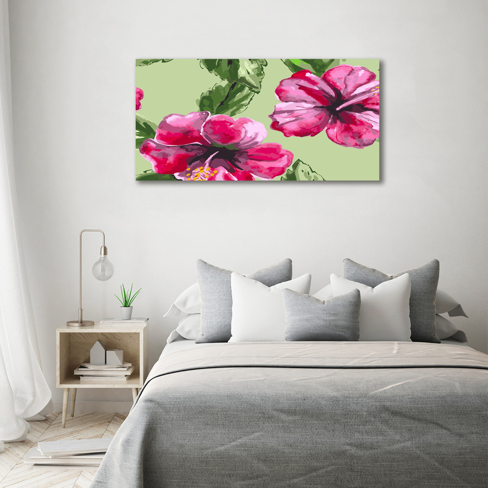 Tableau en acrylique Les fleurs hawaïennes