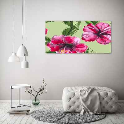 Tableau en acrylique Les fleurs hawaïennes