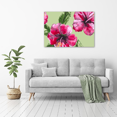 Tableau en acrylique Les fleurs hawaïennes