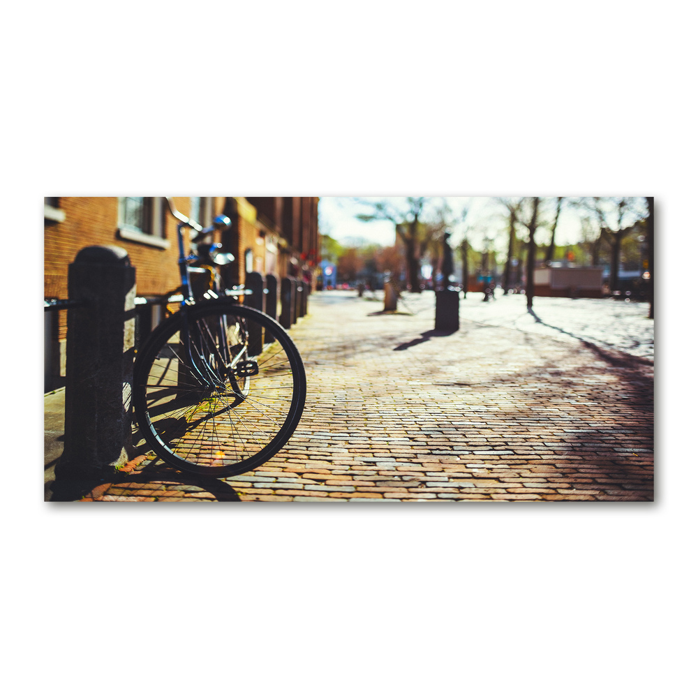 Tableau sur verre acrylique Vélo à Amsterdam