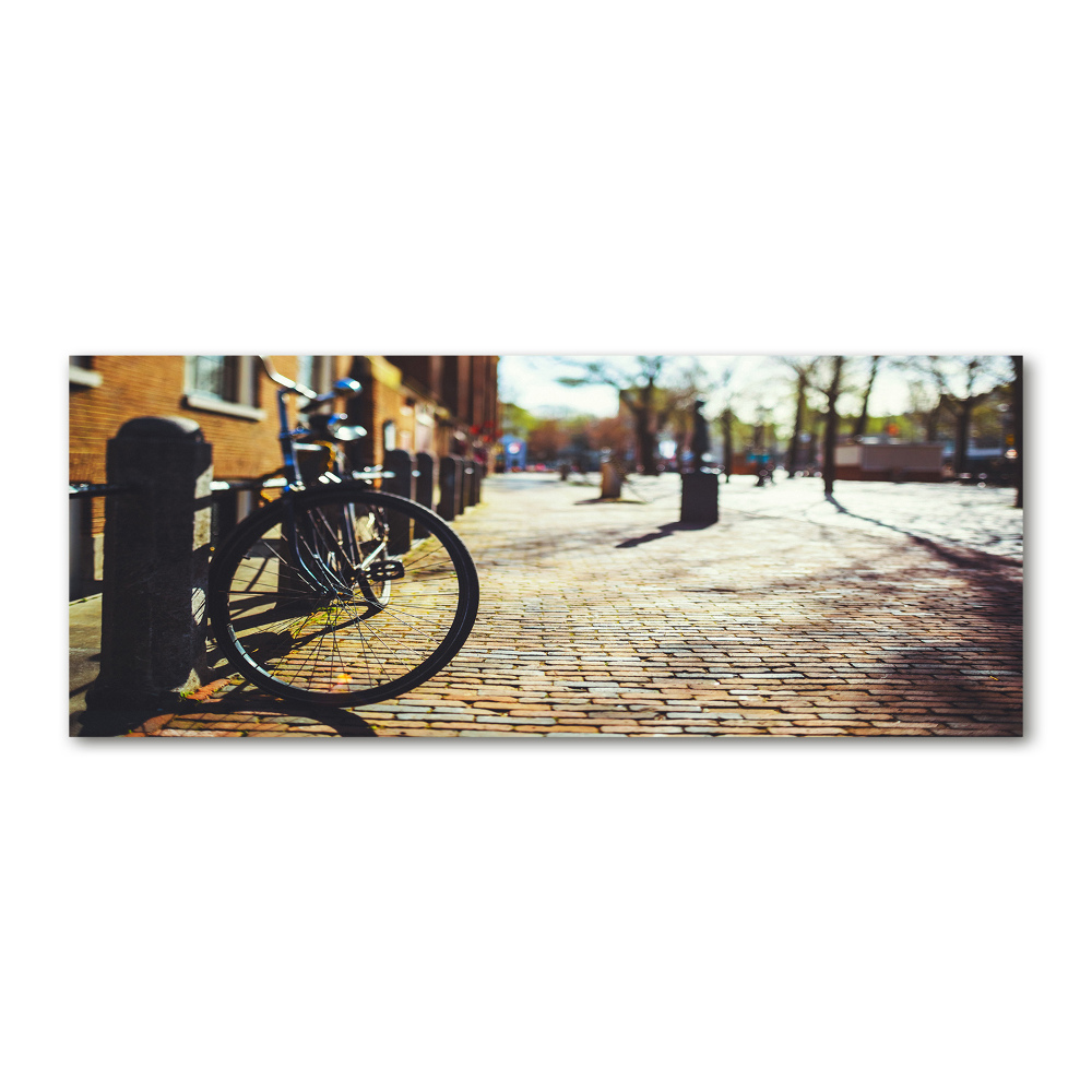 Tableau sur verre acrylique Vélo à Amsterdam