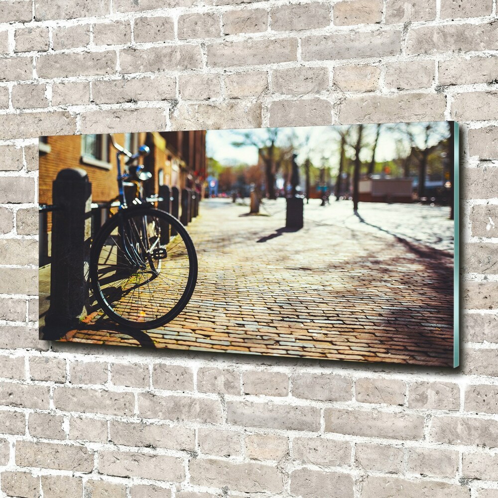 Tableau sur verre acrylique Vélo à Amsterdam