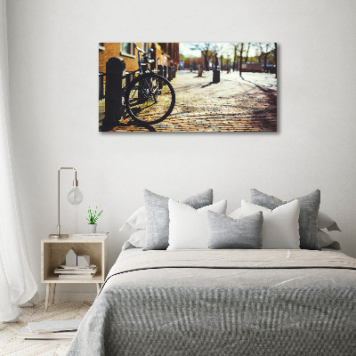 Tableau sur verre acrylique Vélo à Amsterdam