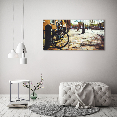 Tableau sur verre acrylique Vélo à Amsterdam